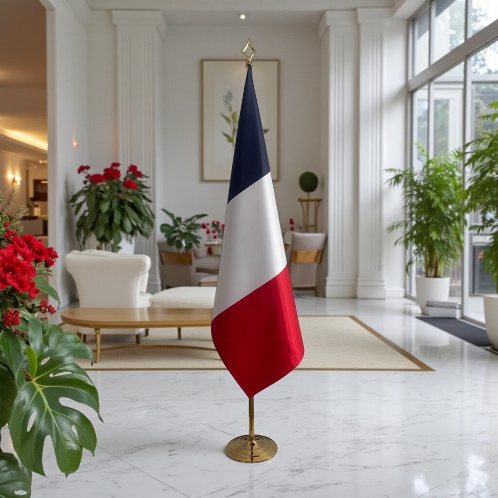 vlag van frankrijk op standaard