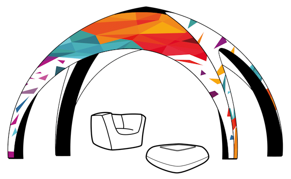 Opblaasbare reclametenten