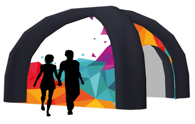 Opblaasbare reclametenten