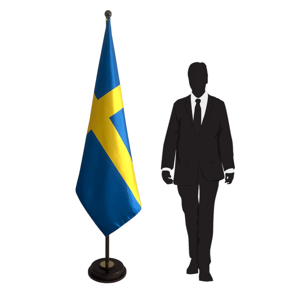 Zweden vlaggenvoet