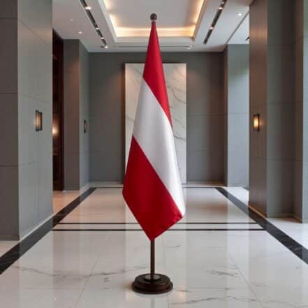 socle drapeau autriche