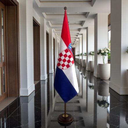 socle drapeau croatie
