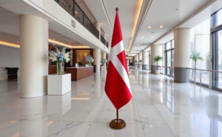 socle drapeau danemark