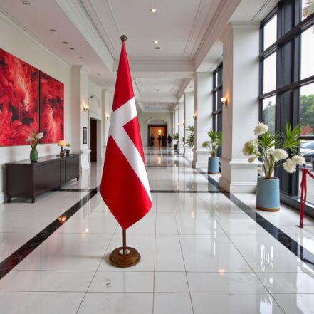 socle drapeau danemark