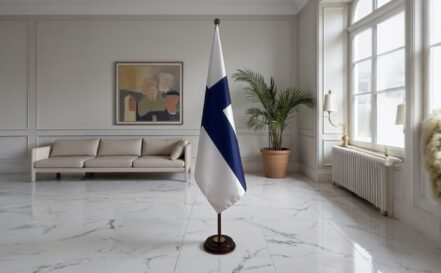 socle drapeau finlande