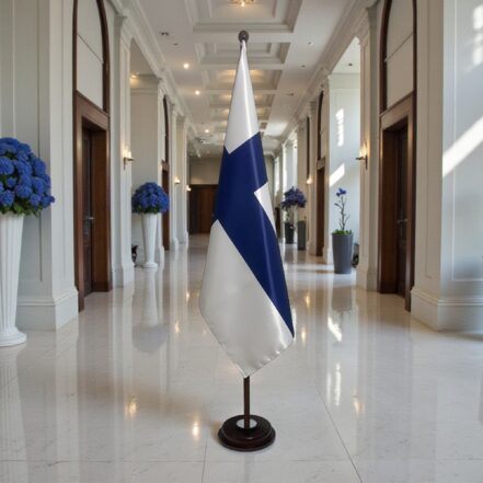 socle drapeau finlande