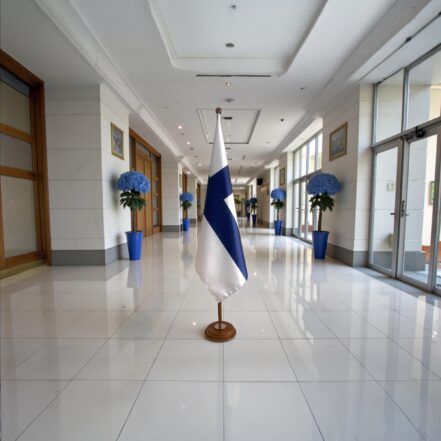 socle drapeau finlande