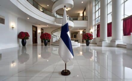 socle drapeau finlande