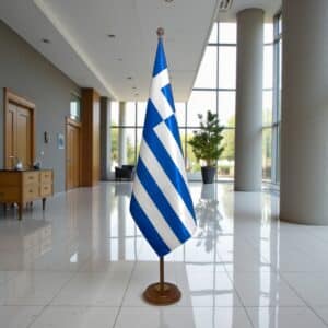 socle drapeau grece