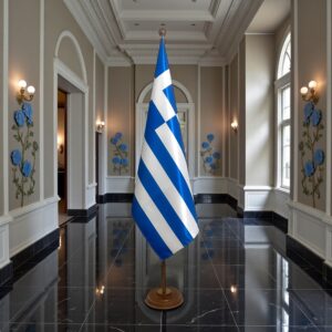 socle drapeau grece