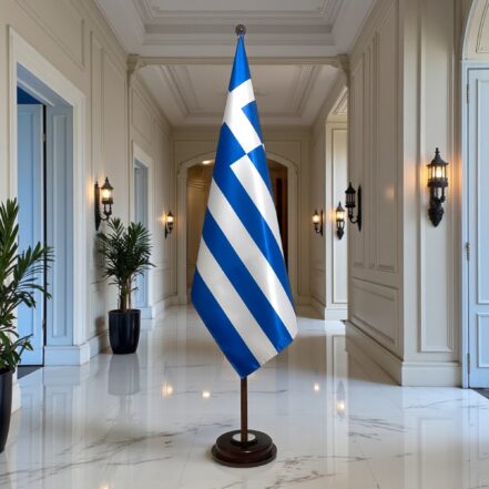 socle drapeau grece