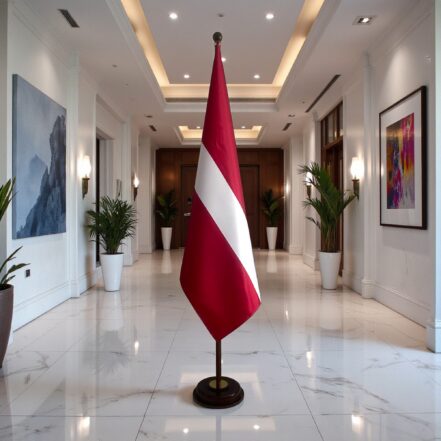 socle drapeau lettonie