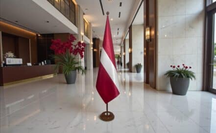 socle drapeau lettonie