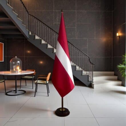 socle drapeau lettonie