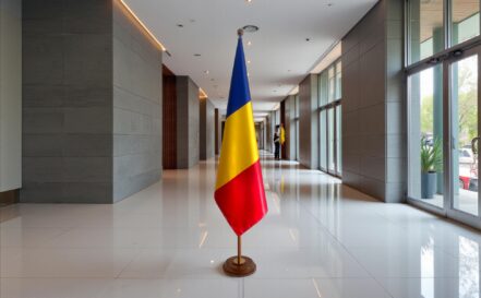socle drapeau roumanie